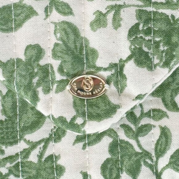 Sézane Green Floral Quilted Coin Purse - Picture 4 of 4